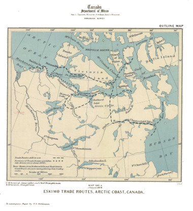 Eskimo Trade Routes Canada 1914