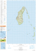 Topographic map of the Aitutaki in the Pacific at scale 1:25,000 by the NZ government