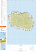 Topographic map of the Raratonga in the Pacific at scale 1:25,000 by the NZ government