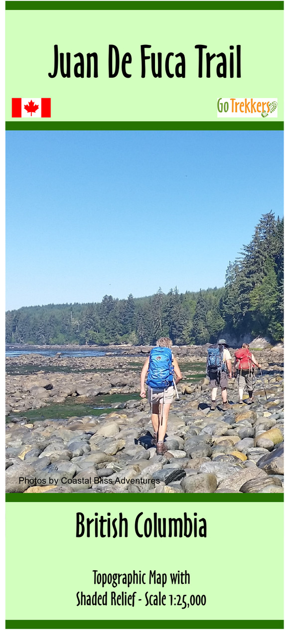 Juan de Fuca Provincial Park map GoTrekkers Map Store
