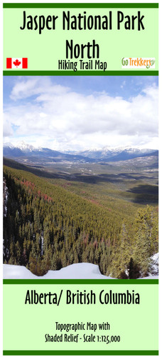 Jasper National Park North - Hiking Trails Map 
