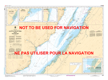 Cap de la Tête au Chien au/to Cap aux Oies Canadian Hydrographic Nautical Charts Marine Charts (CHS) Maps 1234