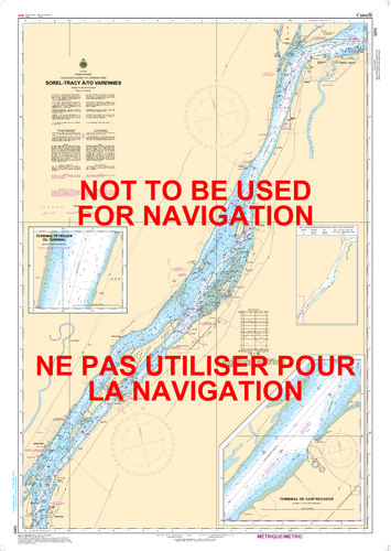 Sorel-Tracy à/to Varennes Canadian Hydrographic Nautical Charts Marine Charts (CHS) Maps 1311