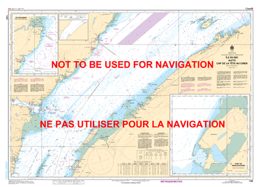 Île du Bic au/to Cap de la Tête au Chien Canadian Hydrographic Nautical Charts Marine Charts (CHS) Maps 1320