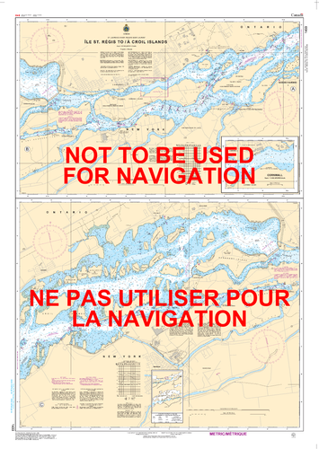 Île St-Régis to/à Croil Islands Canadian Hydrographic Nautical Charts Marine Charts (CHS) Maps 1433