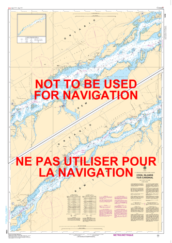 Croil Islands to/à Cardinal Canadian Hydrographic Nautical Charts Marine Charts (CHS) Maps 1434