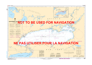 Lake Ontario/Lac Ontario Canadian Hydrographic Nautical Charts Marine Charts (CHS) Maps 2000