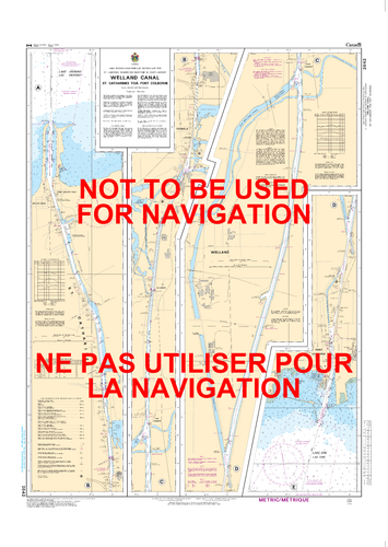 Welland Canal St.Catharines to/à Port Colborne Canadian Hydrographic Nautical Charts Marine Charts (CHS) Maps 2042