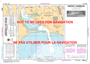 Whitby Harbour Canadian Hydrographic Nautical Charts Marine Charts (CHS) Maps 2049