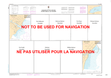 Harbours in Lake Ontario/Havres dans le lac Ontario Canadian Hydrographic Nautical Charts Marine Charts (CHS) Maps 2070