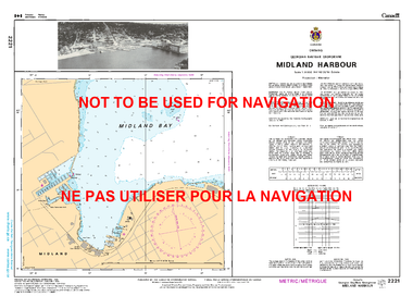 Midland Harbour Canadian Hydrographic Nautical Charts Marine Charts (CHS) Maps 2221
