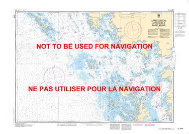 Approaches to/Approches à Parry Sound Canadian Hydrographic Nautical Charts Marine Charts (CHS) Maps 2225