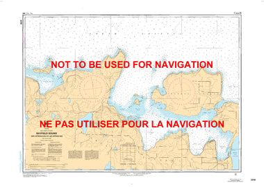 Bayfield Sound and Approaches/et les approches Canadian Hydrographic Nautical Charts Marine Charts (CHS) Maps 2258