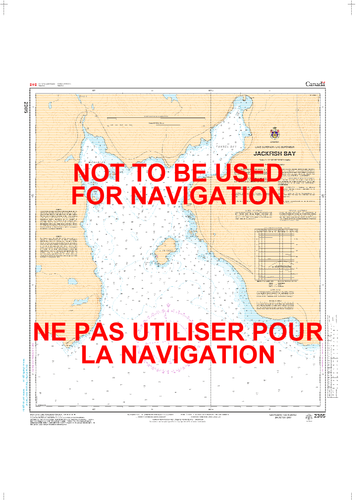 Jackfish Bay Canadian Hydrographic Nautical Charts Marine Charts (CHS) Maps 2305