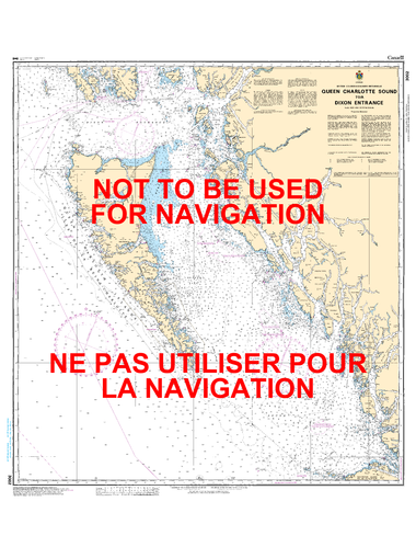 Queen Charlotte Sound to/à Dixon Entrance Canadian Hydrographic Nautical Charts Marine Charts (CHS) Maps 3002