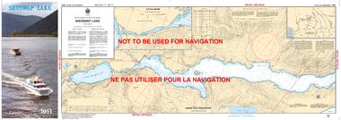 Shuswap Lake Canadian Hydrographic Nautical Charts Marine Charts (CHS) Maps 3053