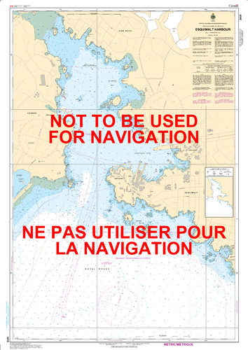 Esquimalt Harbour Canadian Hydrographic Nautical Charts Marine Charts (CHS) Maps 3419