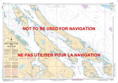 North Pender Island to/à Thetis Island Canadian Hydrographic Nautical Charts Marine Charts (CHS) Maps 3442