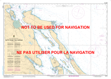 Thetis Island to/à Nanaimo Canadian Hydrographic Nautical Charts Marine Charts (CHS) Maps 3443