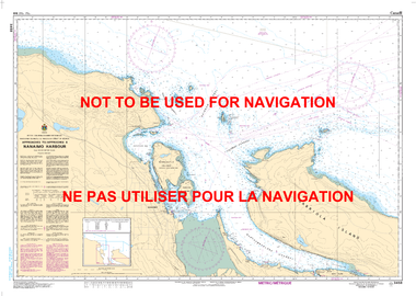 Approaches to/Approches à Nanaimo Harbour Canadian Hydrographic Nautical Charts Marine Charts (CHS) Maps 3458