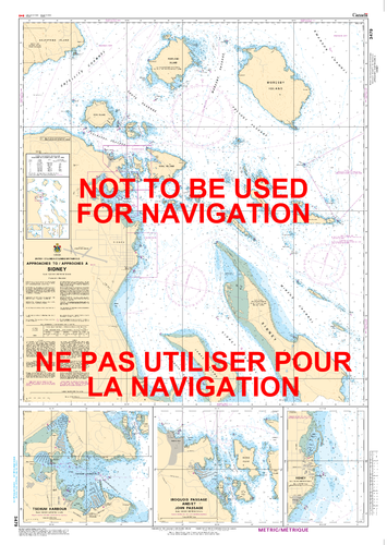 Approaches to/Approches à Sidney Canadian Hydrographic Nautical Charts Marine Charts (CHS) Maps 3479