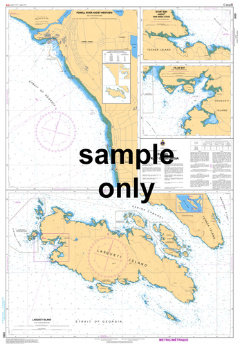 Plans - Strait of Georgia Canadian Hydrographic Nautical Charts Marine Charts (CHS) Maps 3533