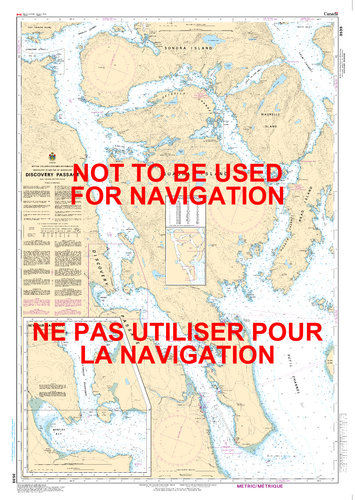 Discovery Passage Canadian Hydrographic Nautical Charts Marine Charts (CHS) Maps 3539