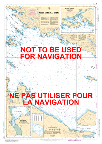 Queen Charlotte Strait, Central Portion/Partie Centrale Canadian Hydrographic Nautical Charts Marine Charts (CHS) Maps 3548