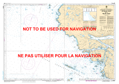 Approaches to/Approches à Seymour Inlet and/et Belize Inlet Canadian Hydrographic Nautical Charts Marine Charts (CHS) Maps 3550