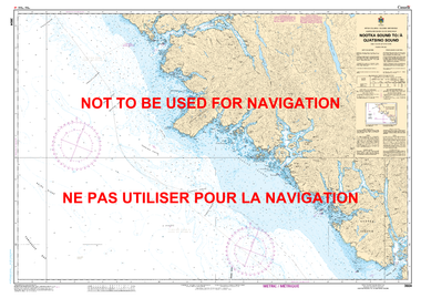 Nootka Sound to/à Quatsino Sound Canadian Hydrographic Nautical Charts Marine Charts (CHS) Maps 3604