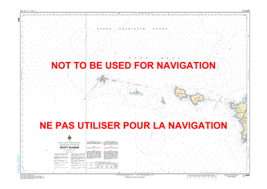 Scott Islands Canadian Hydrographic Nautical Charts Marine Charts (CHS) Maps 3625