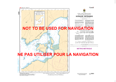 Scouler Entrance Canadian Hydrographic Nautical Charts Marine Charts (CHS) Maps 3651