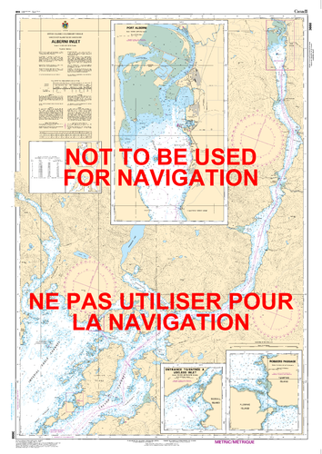 Alberni Inlet Canadian Hydrographic Nautical Charts Marine Charts (CHS) Maps 3668