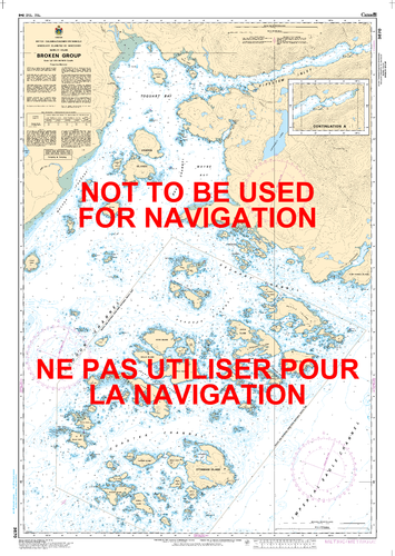 Broken Group Canadian Hydrographic Nautical Charts Marine Charts (CHS) Maps 3670