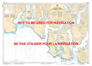 Clayoquot Sound, Millar Channel to/à Estevan Point Canadian Hydrographic Nautical Charts Marine Charts (CHS) Maps 3674