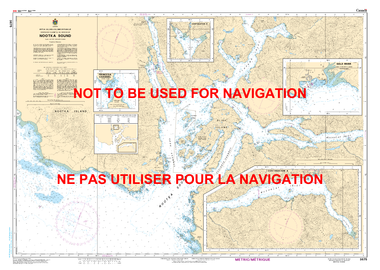 Nootka Sound Canadian Hydrographic Nautical Charts Marine Charts (CHS) Maps 3675
