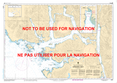 Esperanza Inlet Canadian Hydrographic Nautical Charts Marine Charts (CHS) Maps 3676