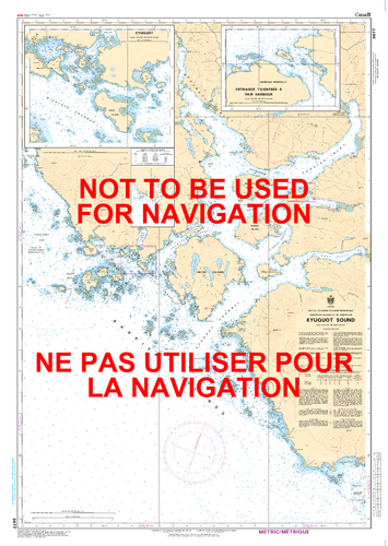 Kyuquot Sound Canadian Hydrographic Nautical Charts Marine Charts (CHS) Maps 3677