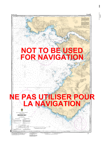 Brooks Bay Canadian Hydrographic Nautical Charts Marine Charts (CHS) Maps 3680