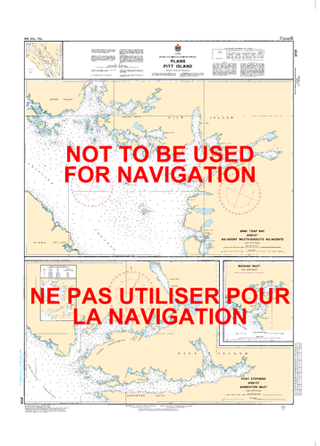 Plans Pitt Island Canadian Hydrographic Nautical Charts Marine Charts (CHS) Maps 3721