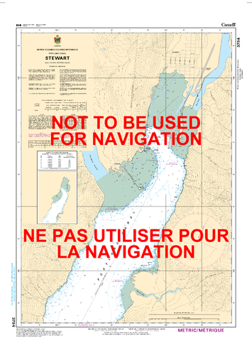 Stewart Canadian Hydrographic Nautical Charts Marine Charts (CHS) Maps 3794