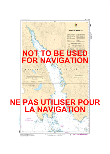 Louscoone Inlet Canadian Hydrographic Nautical Charts Marine Charts (CHS) Maps 3857
