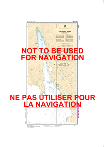 Flamingo Inlet Canadian Hydrographic Nautical Charts Marine Charts (CHS) Maps 3858