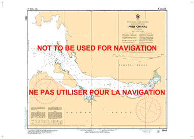Port Chanal Canadian Hydrographic Nautical Charts Marine Charts (CHS) Maps 3863
