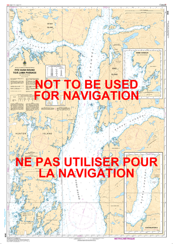 Fitz Hugh Sound to/à Lama Passage Canadian Hydrographic Nautical Charts Marine Charts (CHS) Maps 3936