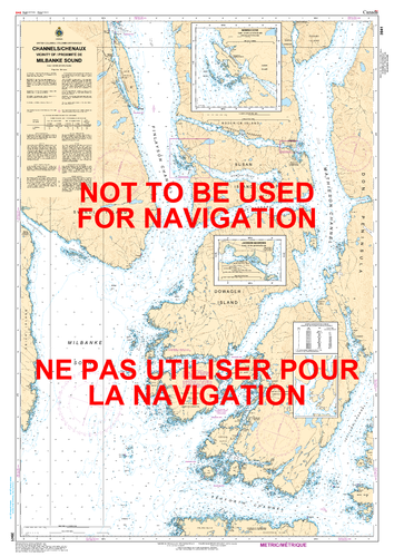 Channels/Chenaux Vicinity of/Proximité de Milbanke Sound Canadian Hydrographic Nautical Charts Marine Charts (CHS) Maps 3941