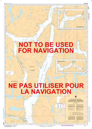 Mathieson Channel Northern Portion/Partie Nord Canadian Hydrographic Nautical Charts Marine Charts (CHS) Maps 3942