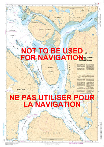 Grenville Channel to/à Chatham Sound Canadian Hydrographic Nautical Charts Marine Charts (CHS) Maps 3947