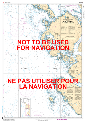 Bonilla Island to/à Edye Passage Canadian Hydrographic Nautical Charts Marine Charts (CHS) Maps 3978