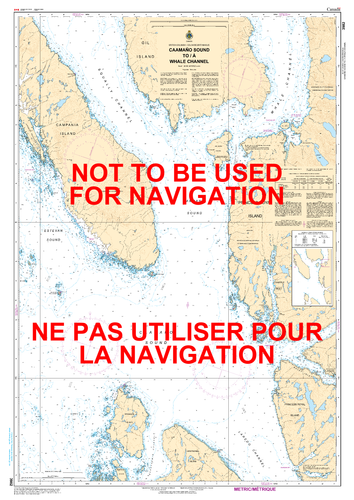 Caamaño Sound to/à Whale Channel Canadian Hydrographic Nautical Charts Marine Charts (CHS) Maps 3982